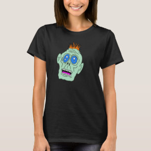Camiseta de mujer con cara de zombie de ojos grand