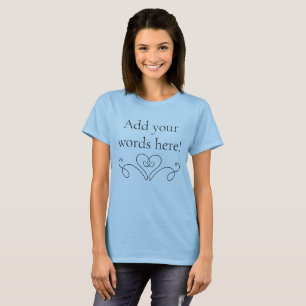 Camiseta de mujer con corazón girado personalizado