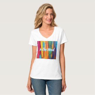 Camiseta de mujer con cuello en V de algodón “In t