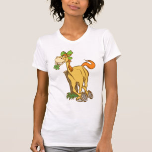 Camiseta de mujer con dibujo de caballo afortunado