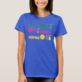 Camiseta de mujer con diseño primaveral artístico