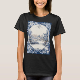 Camiseta de mujer con estampado floral francés