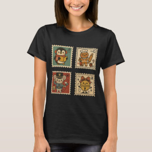 Camiseta de mujer con estampado retro navideño ado