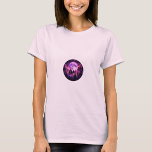 Camiseta de mujer con estrellas fugaces en el bosq