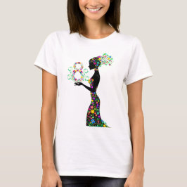 camiseta de mujer con flores