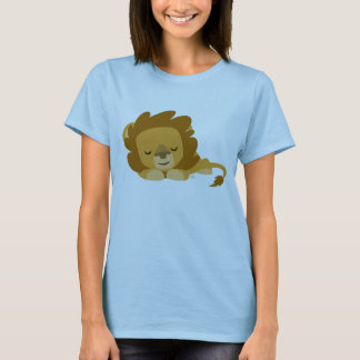 Camiseta de mujer con león de dibujos animados lin