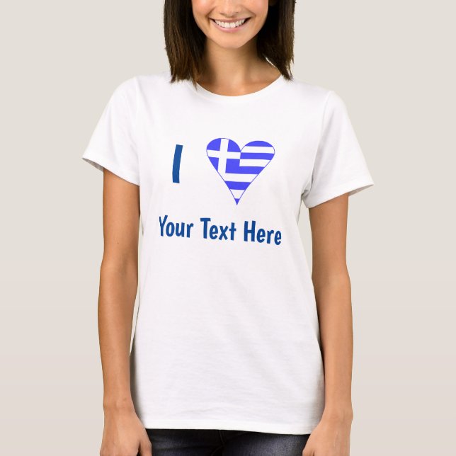 Camiseta de mujer con Mi Texto (Corazón de Bandera (Anverso)