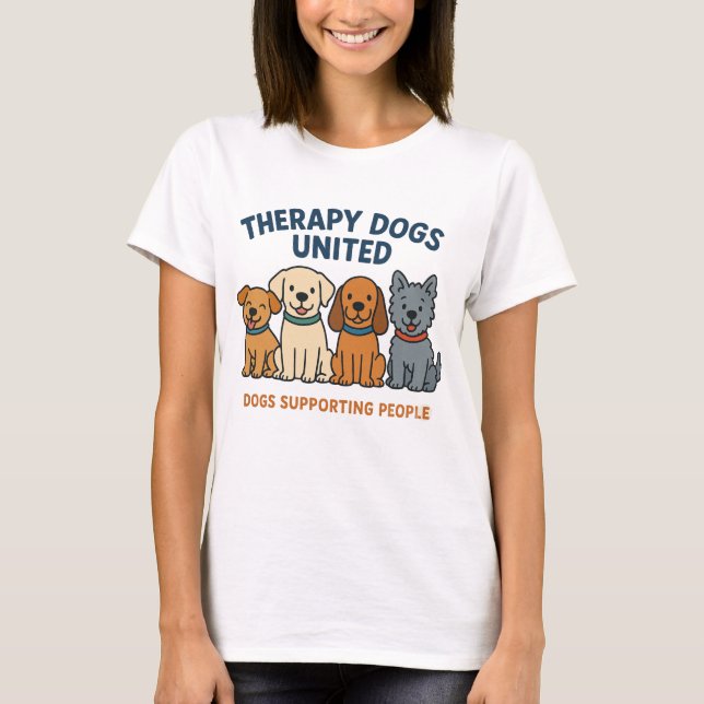 Camiseta de mujer con perros adorables apoyando a  (Anverso)