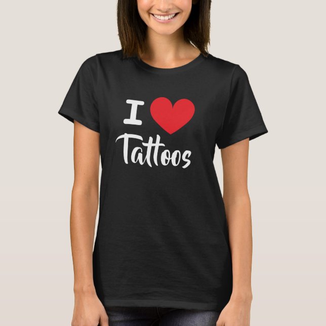 Camiseta de mujer con tatuajes de corazón para ama (Anverso)