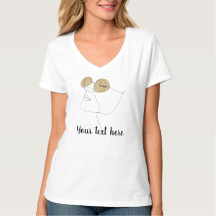 Camiseta de mujer con texto personalizado e imagen