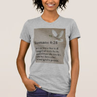 Camiseta de mujer con versículo bíblico Romanos 8: