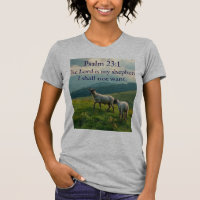 Camiseta de mujer con versículo bíblico Salmo 23:1