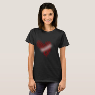 Camiseta de Mujer Corazón Rojo Dinámico Amor Rápid