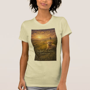 Camiseta de mujer cristiana cordero Salmo 23:1