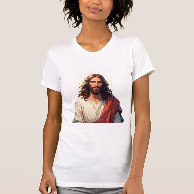 Camiseta de mujer cristiana Jesús Cristo (Anverso)