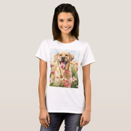 Camiseta de mujer de acuarela de Labrador Retrieve