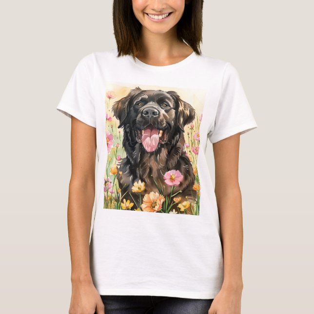 Camiseta de mujer de acuarela de Terranova (Anverso)