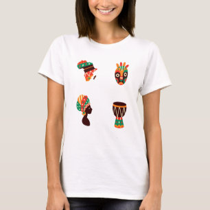 Camiseta de mujer de arte africano