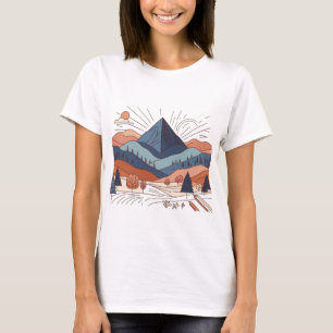 Camiseta de mujer de arte montañés