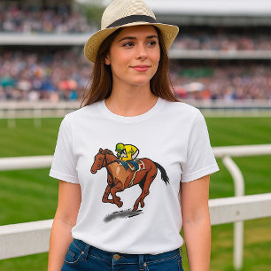 Camiseta de mujer de carreras de caballos