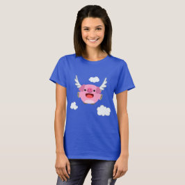 Camiseta de mujer de cerdo de dibujos animados vol