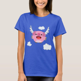 Camiseta de mujer de cerdo de dibujos animados vol