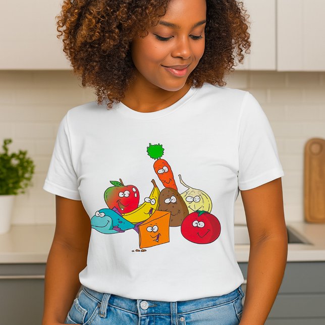 Camiseta de mujer de comida de dibujos animados co (Subido por el creador)