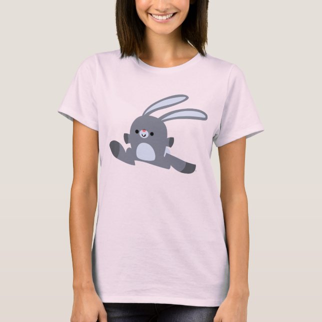 Camiseta de mujer de conejo de dibujos animados co (Anverso)