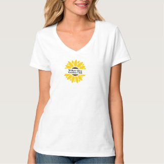 Camiseta de mujer de cuello en V de tamaño grande