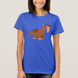 Camiseta de mujer de dibujos animados sonrientes l