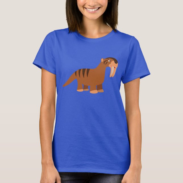 Camiseta de mujer de dibujos animados sonrientes l (Anverso)