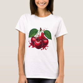 Camiseta de mujer de frutas en acuarela