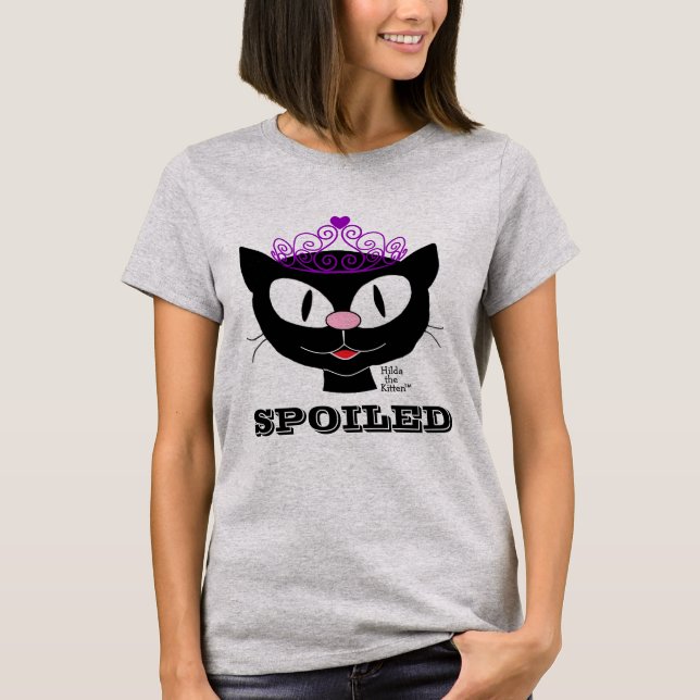Camiseta de mujer de gato princesa de dibujos anim (Anverso)