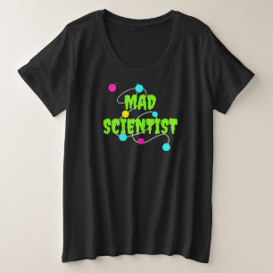 Camiseta de mujer de gran tamaño y científico loco
