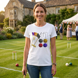 Camiseta de Mujer de Juego de Croquet
