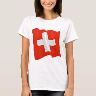 Camiseta de mujer de la bandera suiza