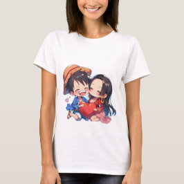 Camiseta de mujer de Luffy y Boa Hancock