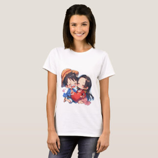 Camiseta de mujer de Luffy y Boa Hancock