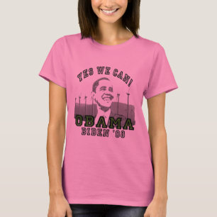 Camiseta de mujer de manga larga Obama Yes We Can