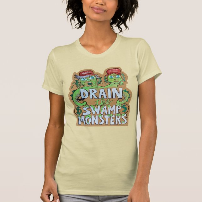 Camiseta de mujer de monstruos para drenar el pant (Anverso)
