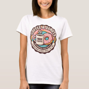 Camiseta de mujer de NRH Coffee & Donuts Vintage D