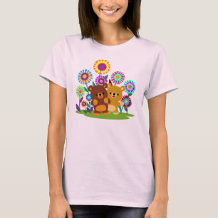 Camiseta de mujer de ositos de dibujos animados li