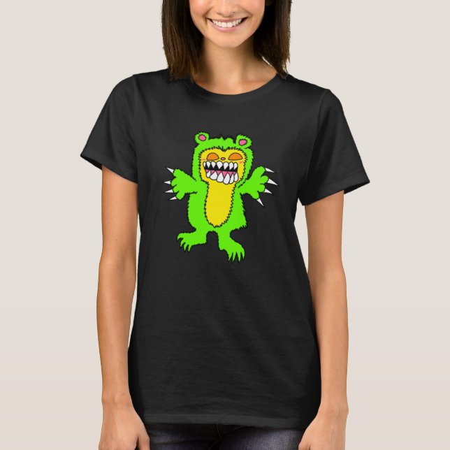 Camiseta de mujer de oso de peluche malvado (Anverso)