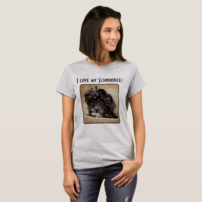 Camiseta de mujer de perro Schnoodle (Anverso completo)