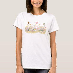 Camiseta de mujer de prado de verano