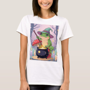 Camiseta de mujer de rana bruja divertida – Rana p