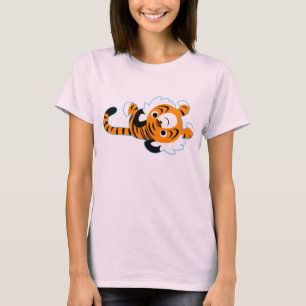 Camiseta de mujer de tigre de dibujos animados lin