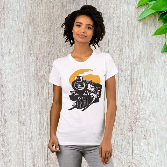 Camiseta de mujer de tren de vapor (Subido por el creador)