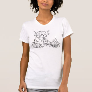 Camiseta de mujer de vaca de las Highlands para co