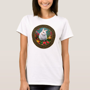 Camiseta de mujer del año del conejo del zodíaco c